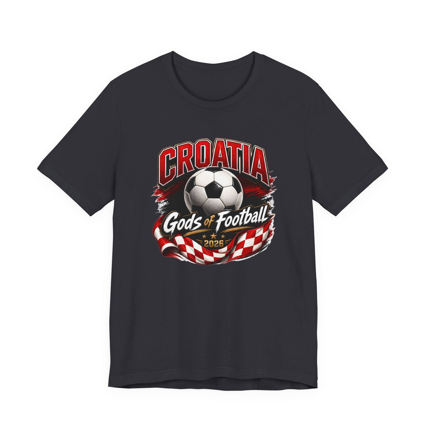 Kroatien Götter des Fußballs T-Shirt | Schachbrett Banner Tee