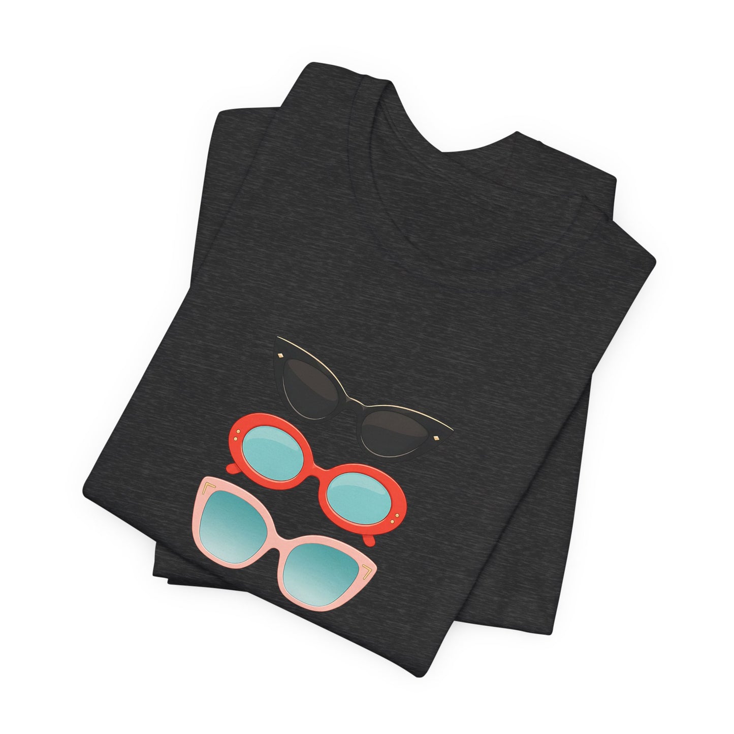 Drei Sonnenbrillen T-Shirt | Retro Damen Brillen Grafik Tee