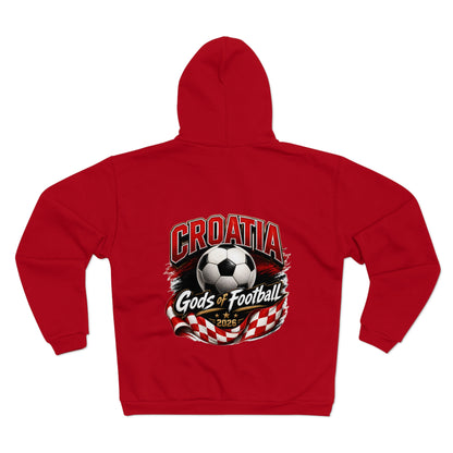 Kroatien Götter des Fußballs Zip-Hoodie | Fußball Kapuzenjacke