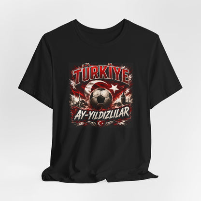 Türkiye Fußball T-Shirt | Türkische Flagge Halbmond Stern Tee
