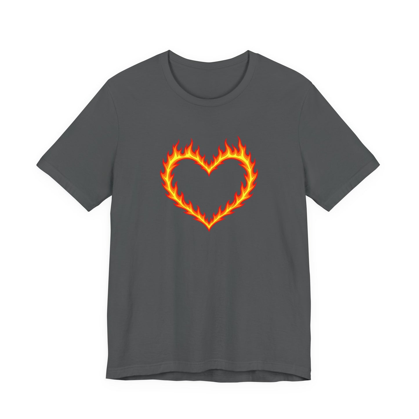 Flammendes Herz T-Shirt | Grafik Tee mit Feuerherz