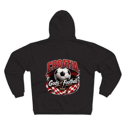 Kroatien Götter des Fußballs Zip-Hoodie | Fußball Kapuzenjacke