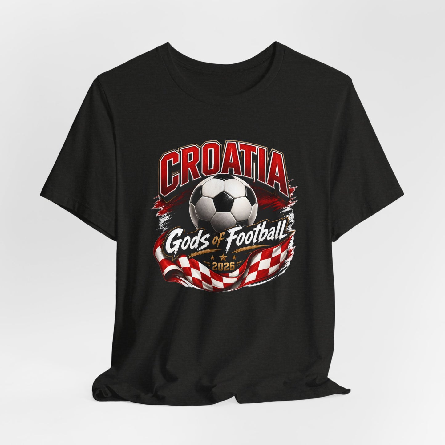 Kroatien Götter des Fußballs T-Shirt | Schachbrett Banner Tee