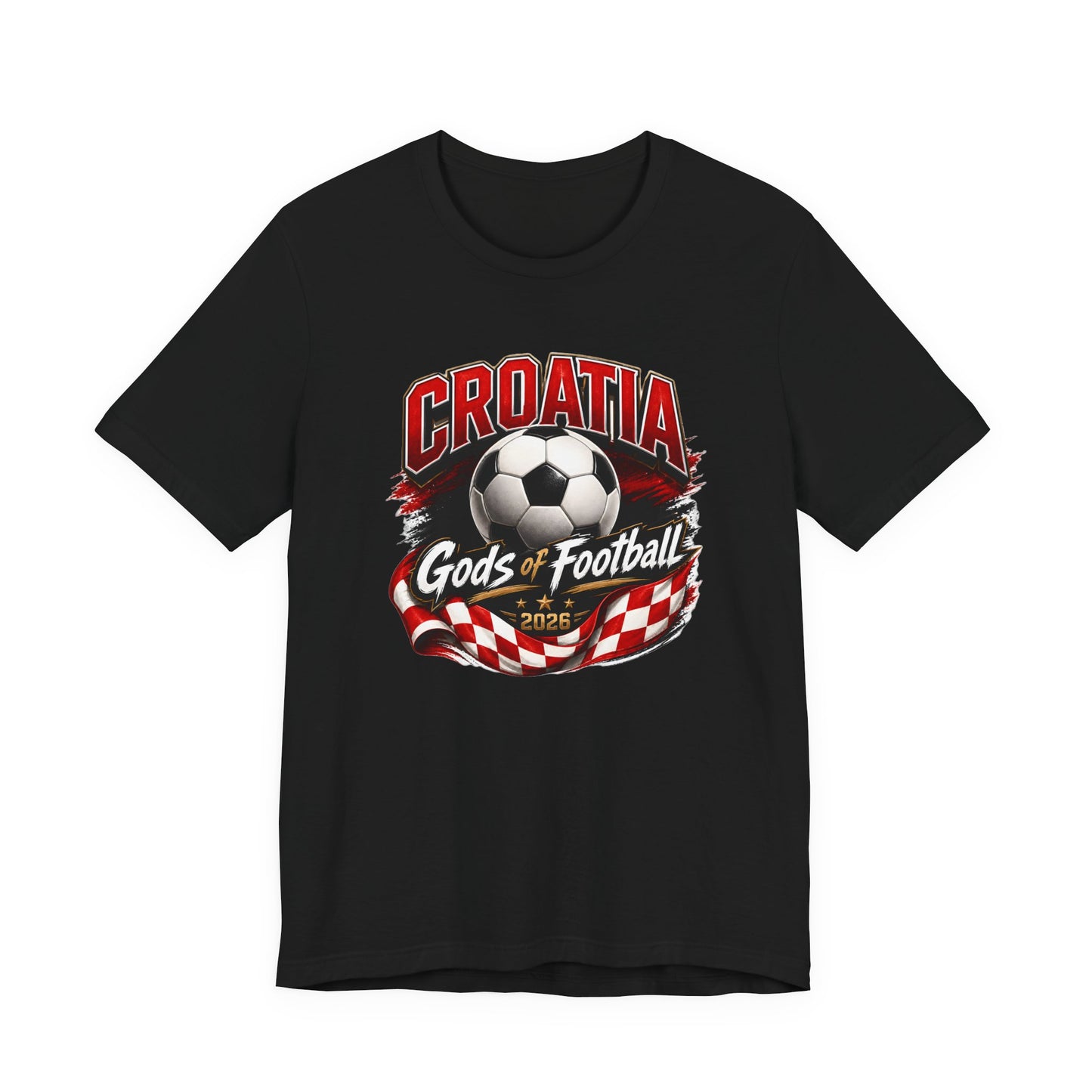 Kroatien Götter des Fußballs T-Shirt | Schachbrett Banner Tee