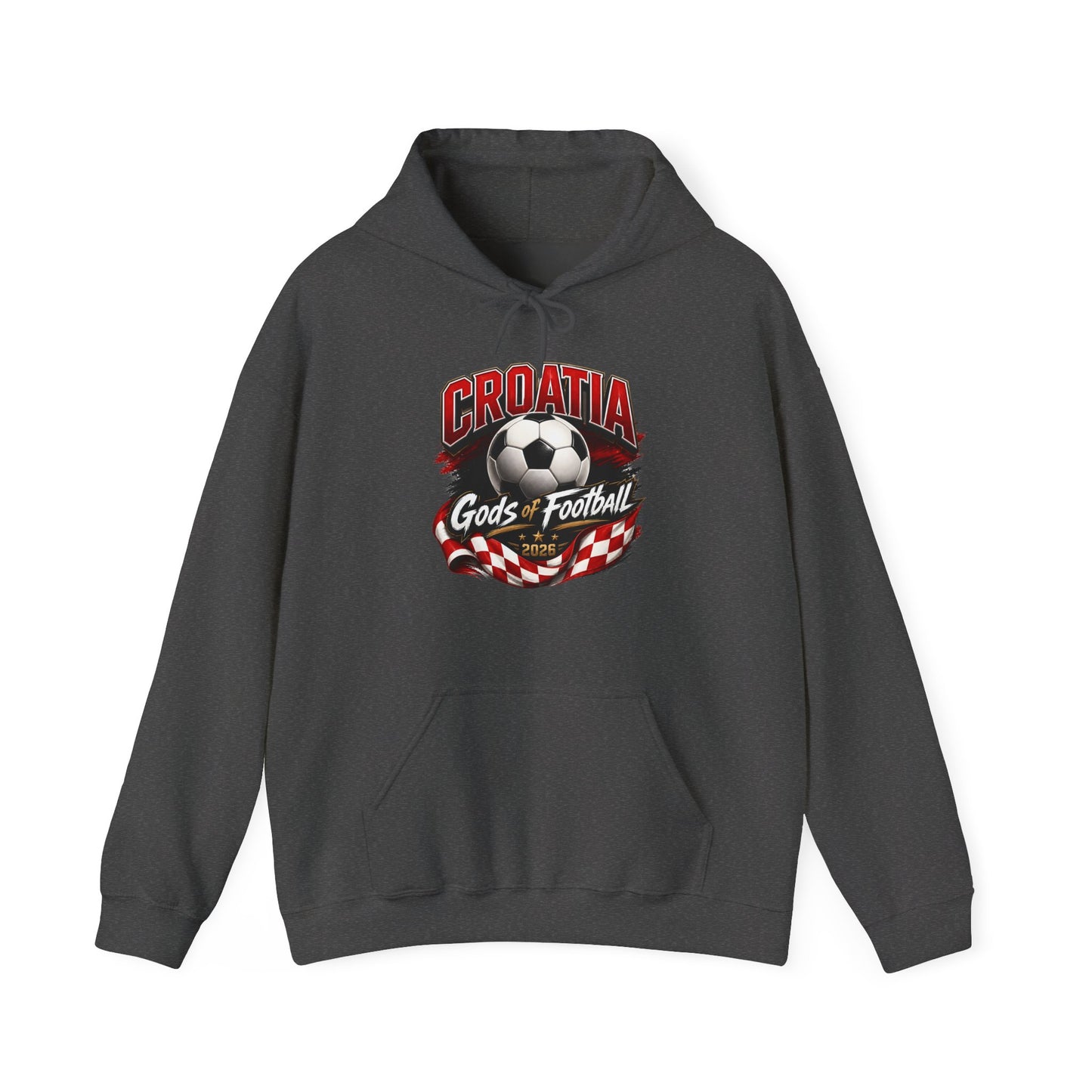 Kroatien Fußball Hoodie | Schachbrett Wappen Kapuzenpullover