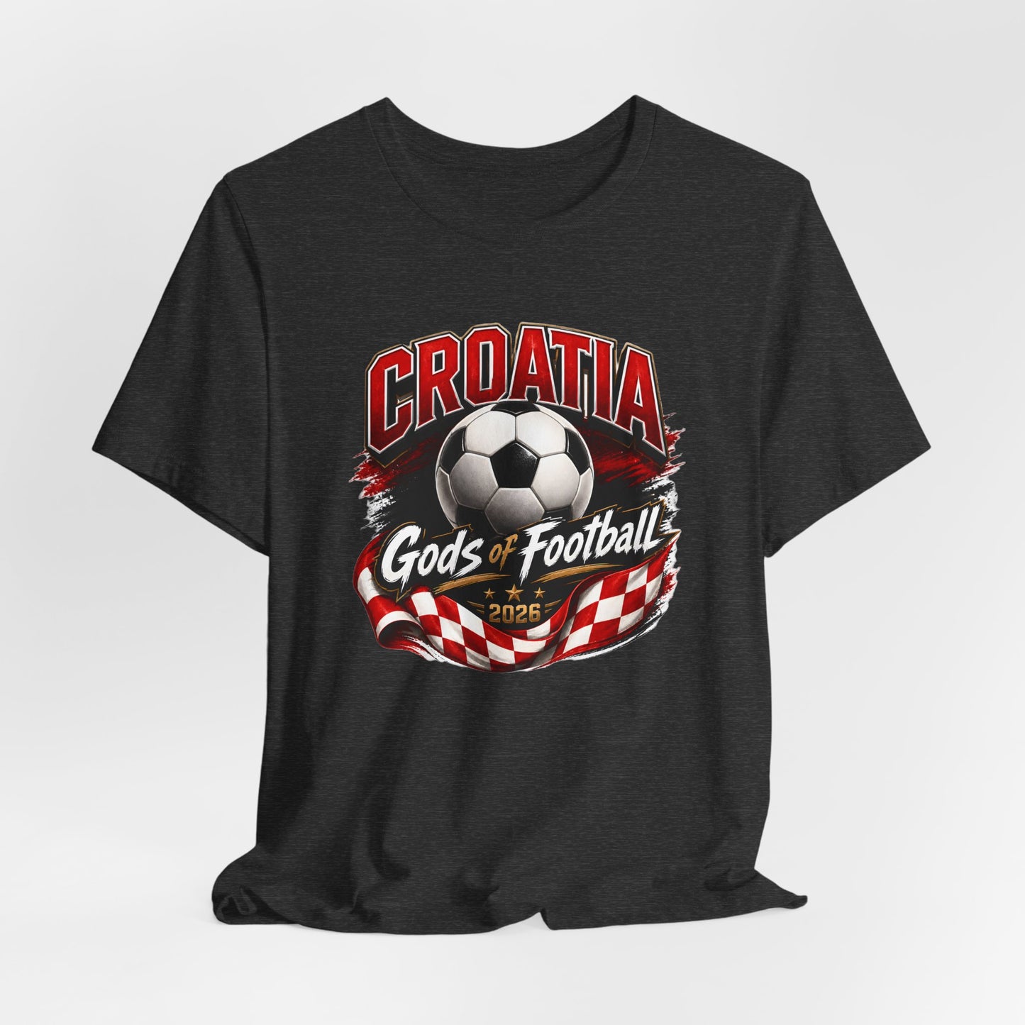 Kroatien Götter des Fußballs T-Shirt | Schachbrett Banner Tee