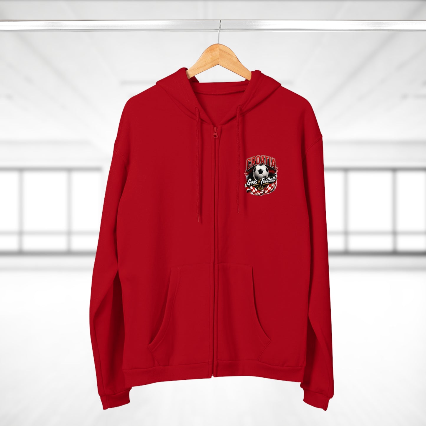 Kroatien Götter des Fußballs Zip-Hoodie | Fußball Kapuzenjacke