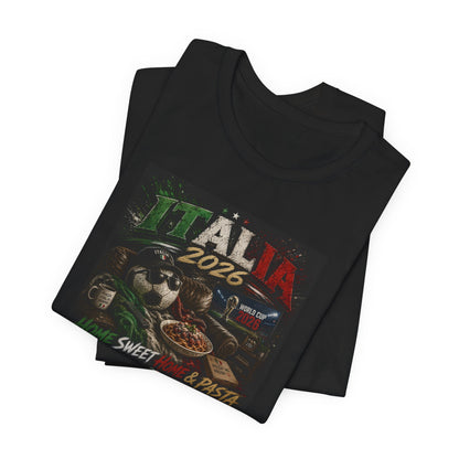 Italia 2026 Pasta-Schüssel T-Shirt | Lustiges Italien Fußball Grafik Tee