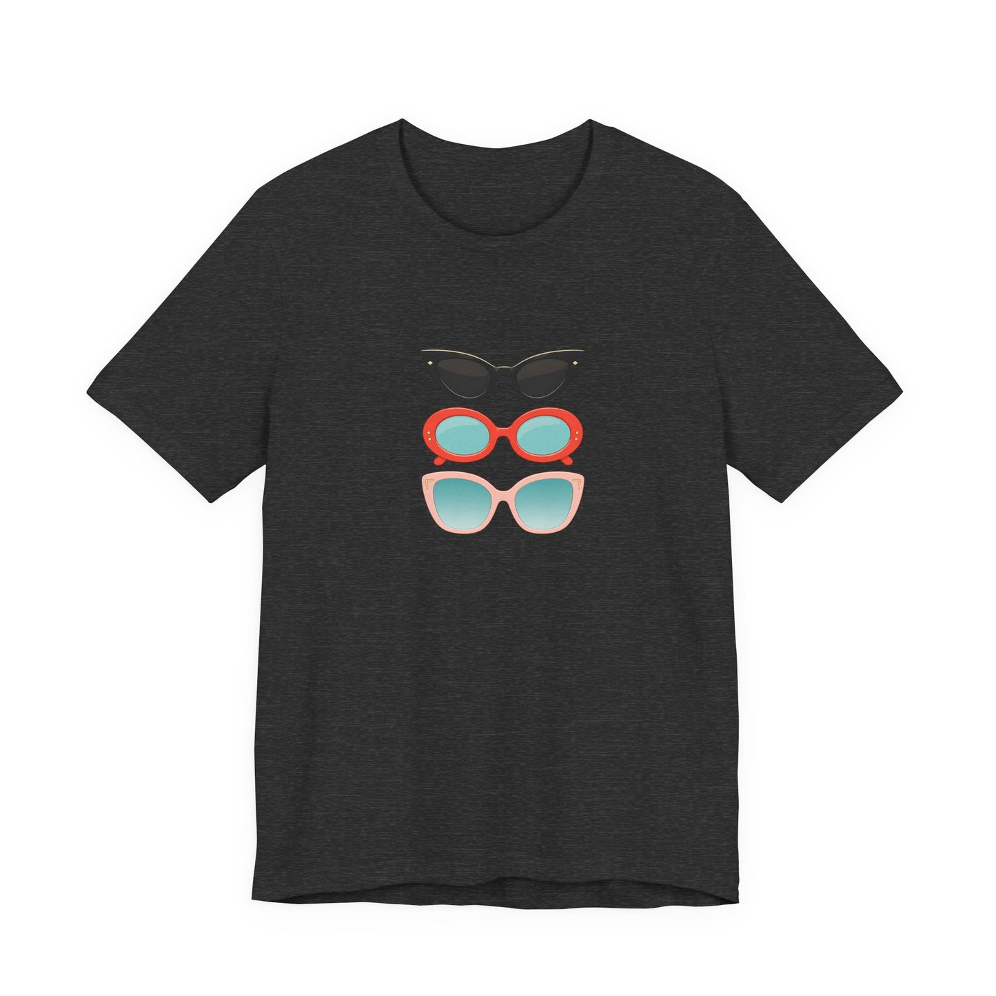 Drei Sonnenbrillen T-Shirt | Retro Damen Brillen Grafik Tee