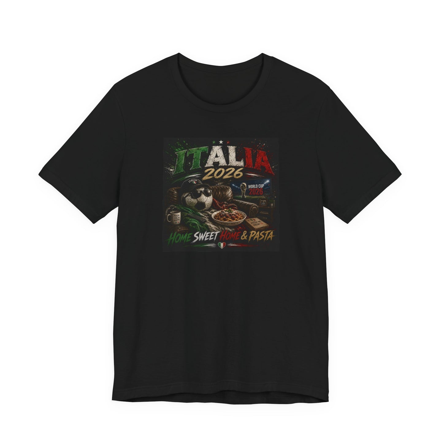 Italia 2026 Pasta-Schüssel T-Shirt | Lustiges Italien Fußball Grafik Tee