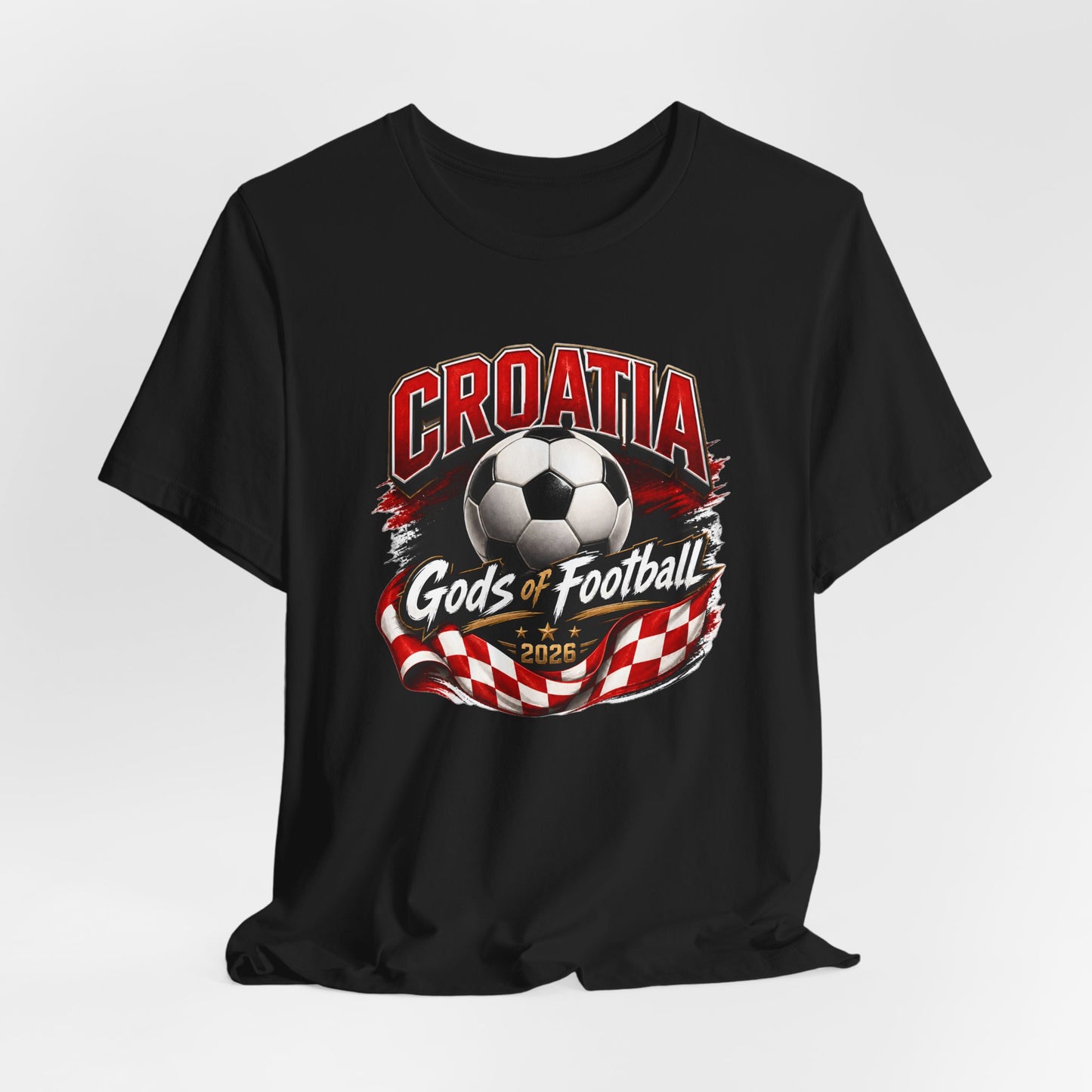 Kroatien Götter des Fußballs T-Shirt | Schachbrett Banner Tee