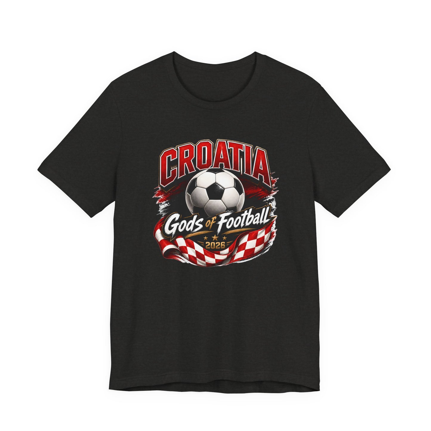 Kroatien Götter des Fußballs T-Shirt | Schachbrett Banner Tee