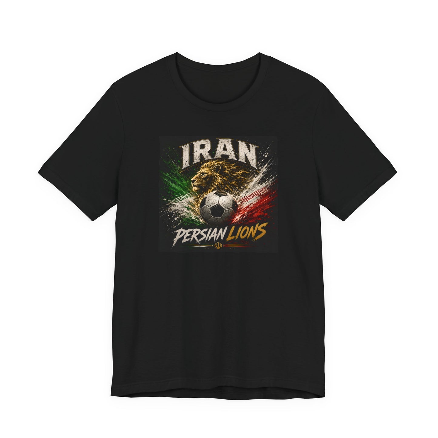 Iran Persische Löwen T-Shirt | Vintage Löwe Flagge Fußball Tee