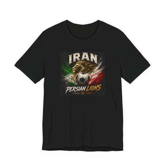 Iran Persische Löwen T-Shirt | Vintage Löwe Flagge Fußball Tee