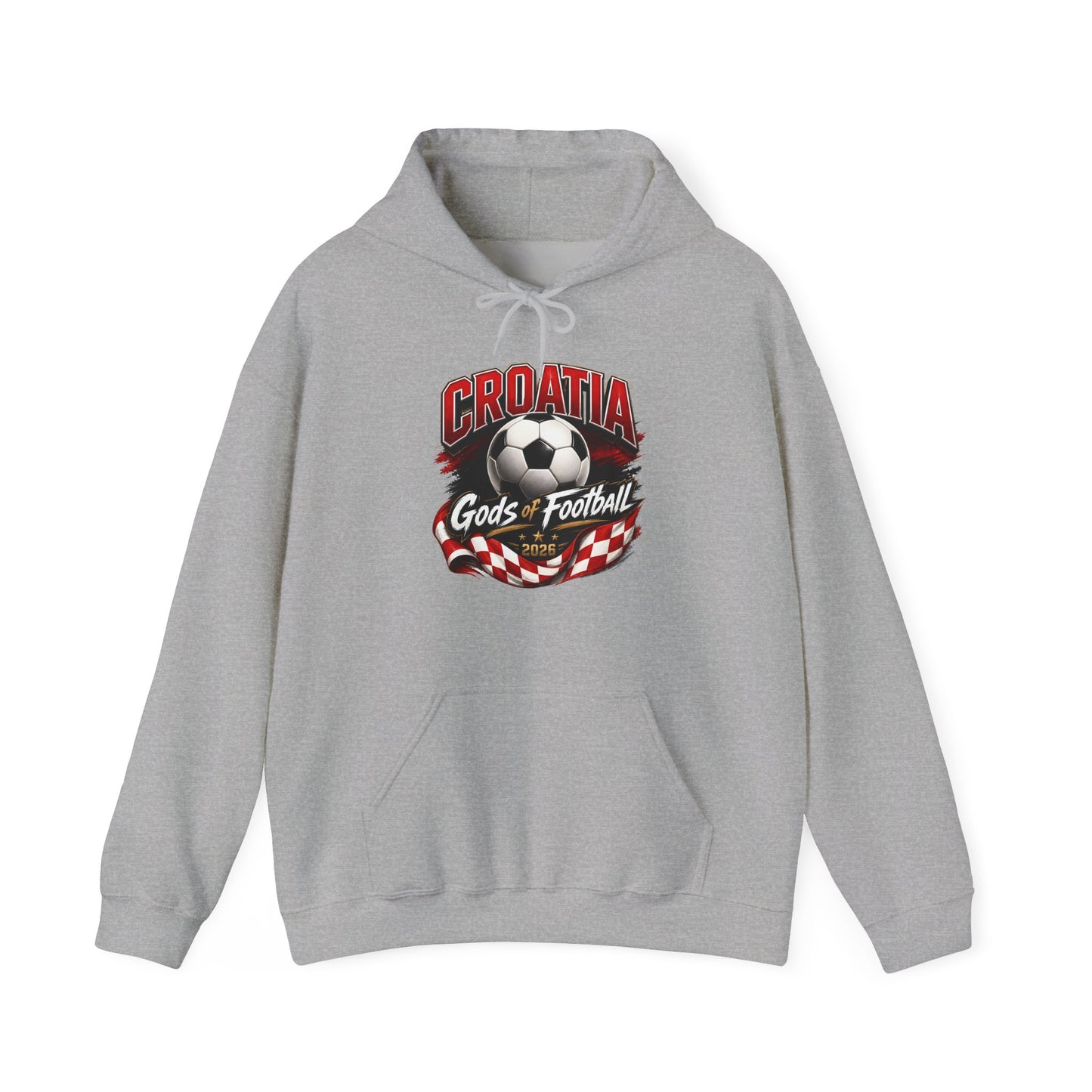 Kroatien Fußball Hoodie | Schachbrett Wappen Kapuzenpullover