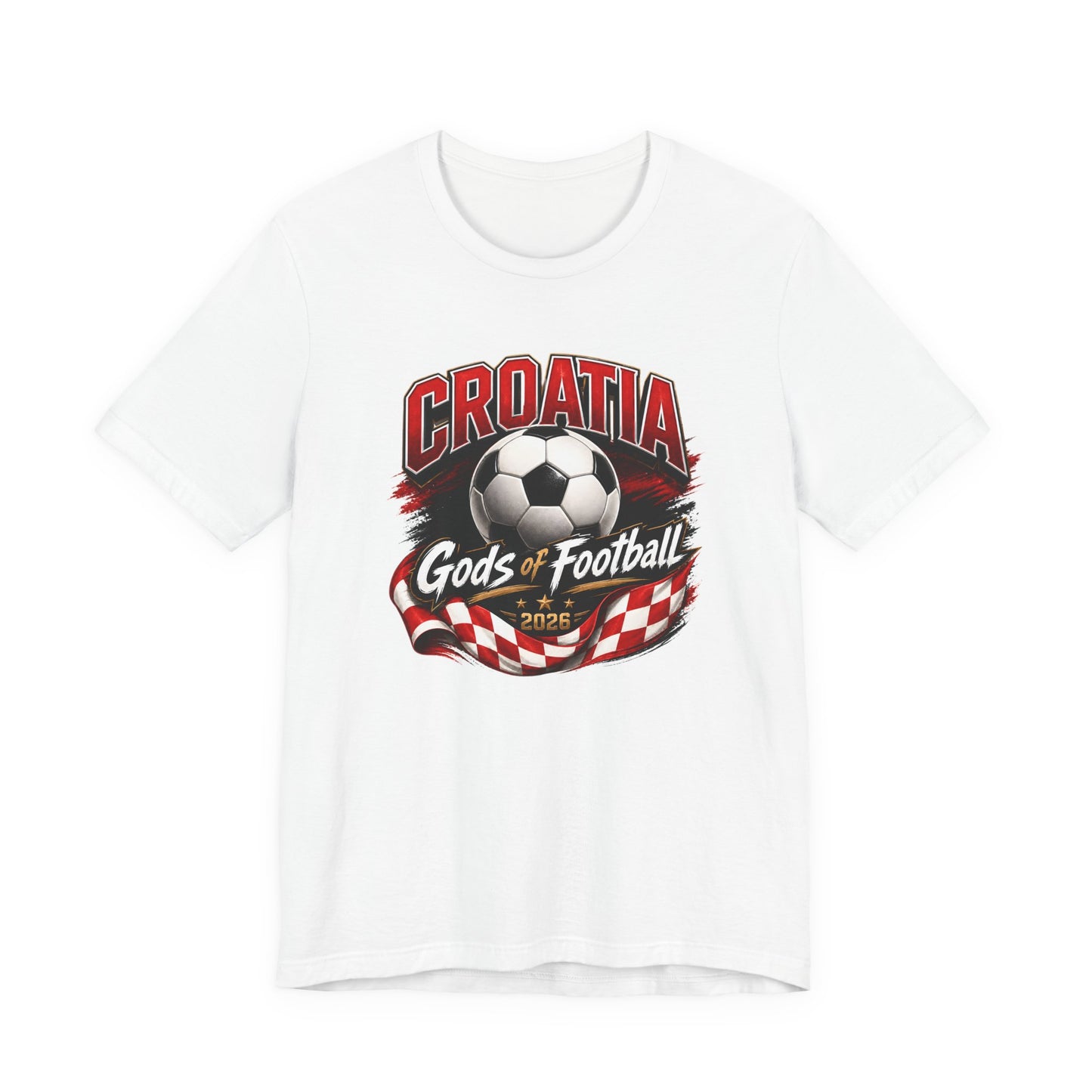 Kroatien Götter des Fußballs T-Shirt | Schachbrett Banner Tee