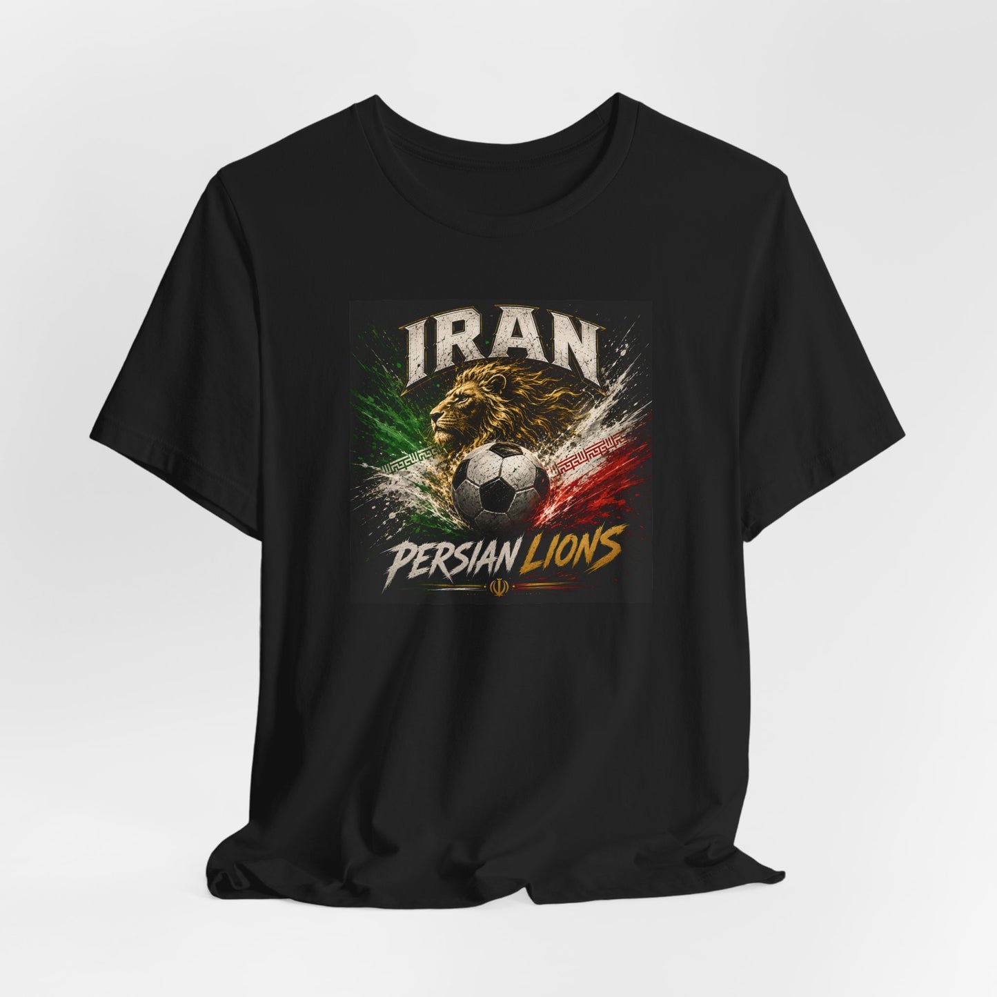 Iran Persische Löwen T-Shirt | Vintage Löwe Flagge Fußball Tee