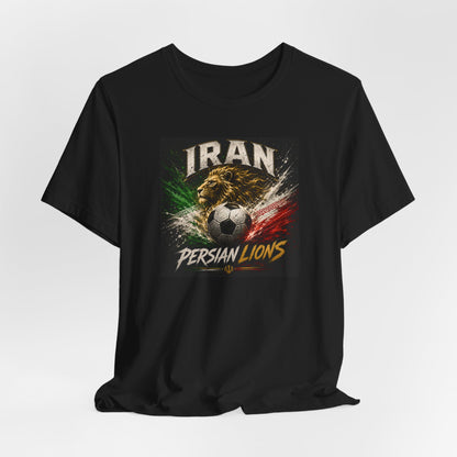 Iran Persische Löwen T-Shirt | Vintage Löwe Flagge Fußball Tee