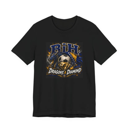 Drachen & Diamant Fußball Totenkopf T-Shirt | BIH Fußball Wappen Tee