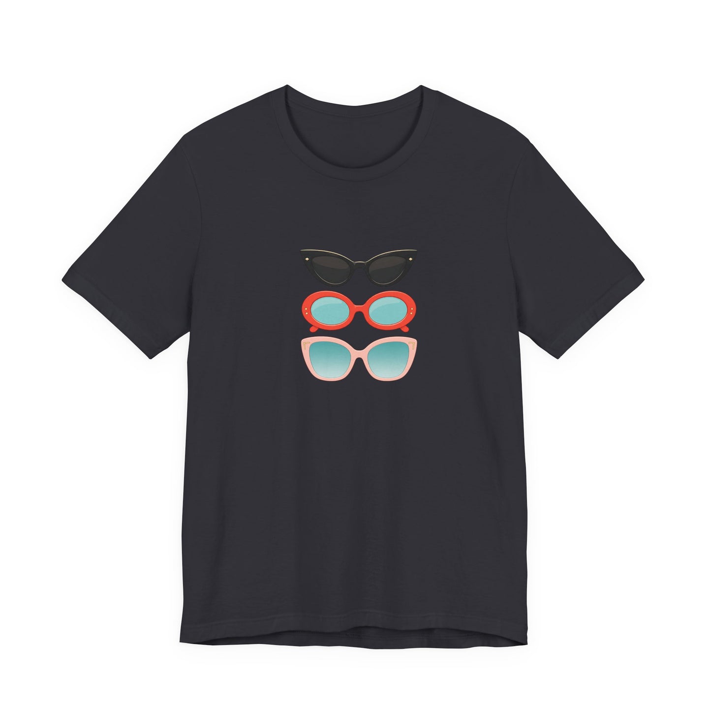 Drei Sonnenbrillen T-Shirt | Retro Damen Brillen Grafik Tee