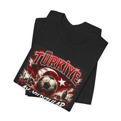 Türkiye Fußball T-Shirt | Türkische Flagge Halbmond Stern Tee