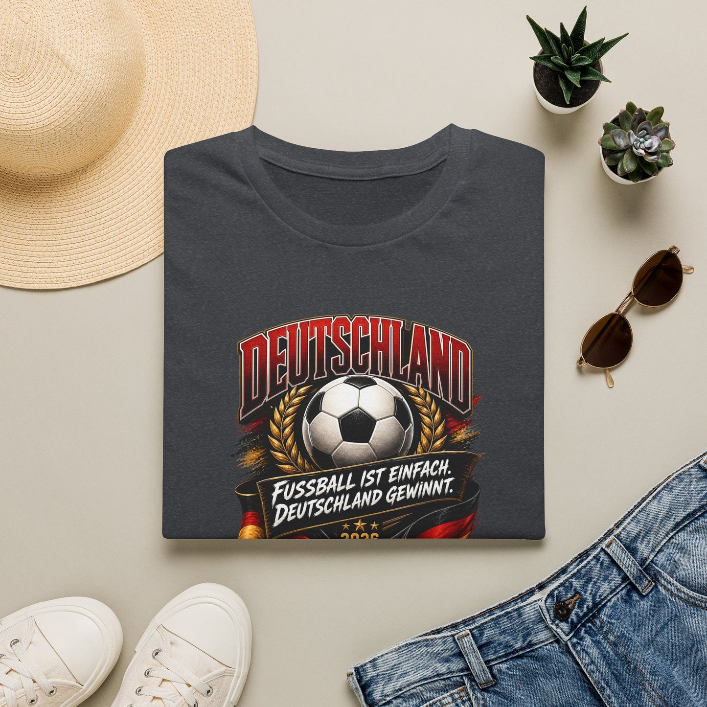 Deutschland Fußball T-Shirt | Fußball ist einfach, Deutschland gewinnt