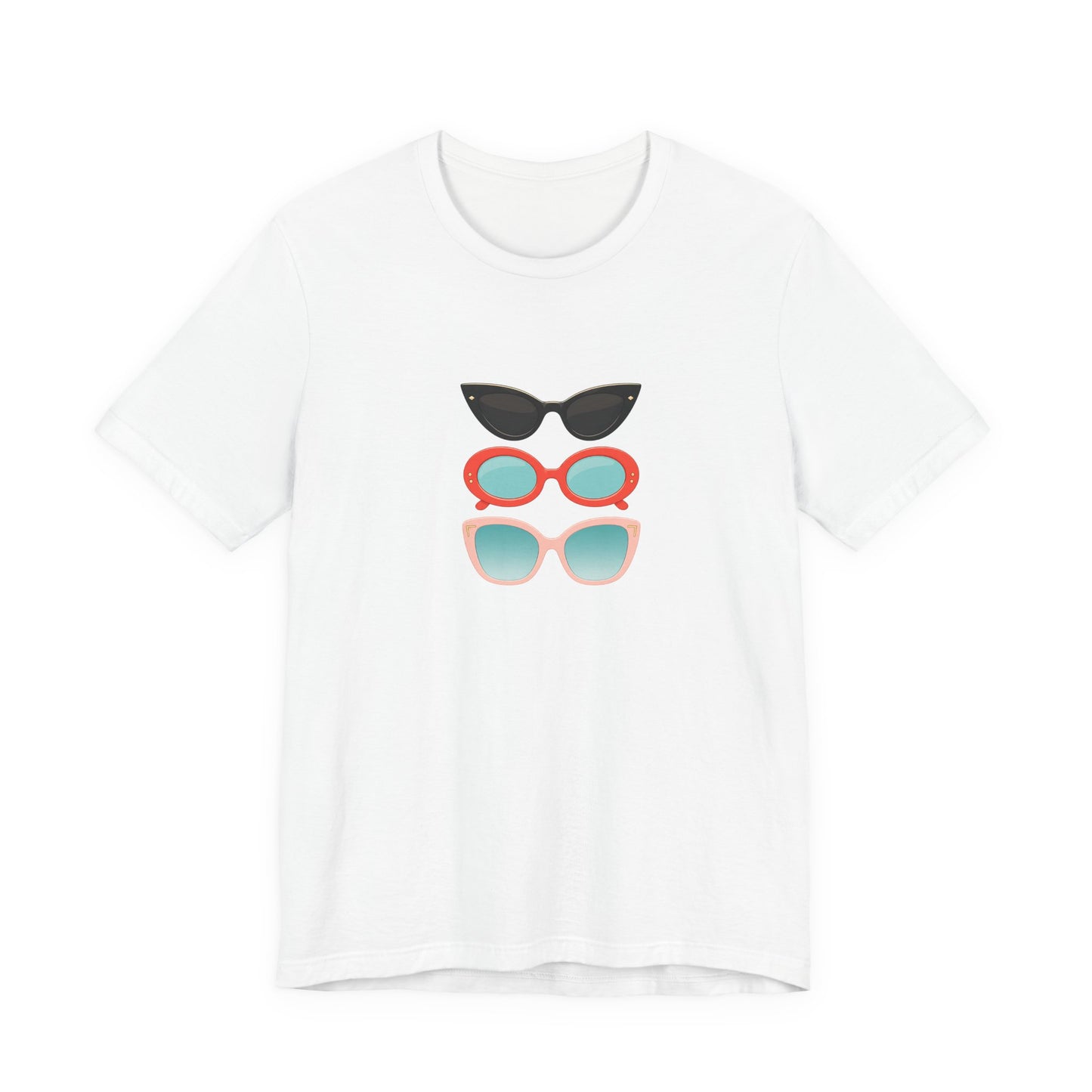 Drei Sonnenbrillen T-Shirt | Retro Damen Brillen Grafik Tee
