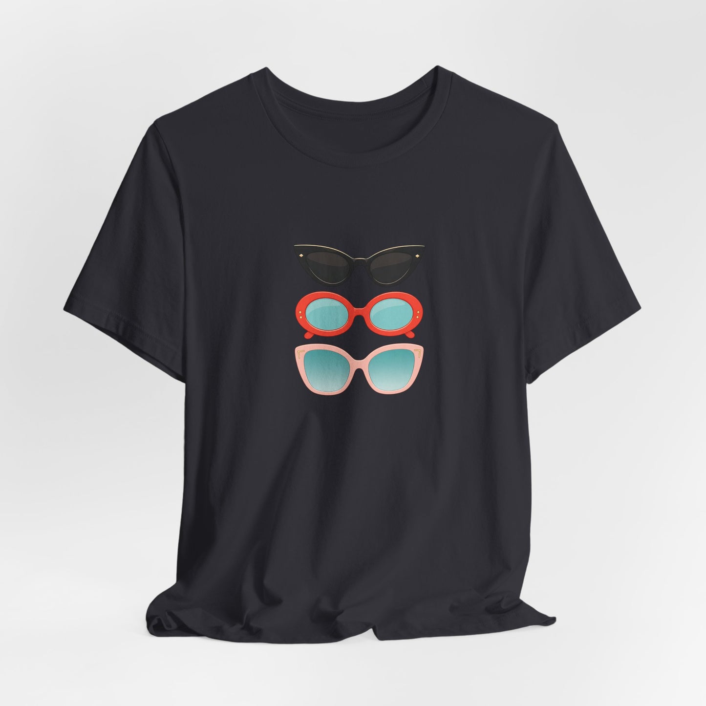Drei Sonnenbrillen T-Shirt | Retro Damen Brillen Grafik Tee