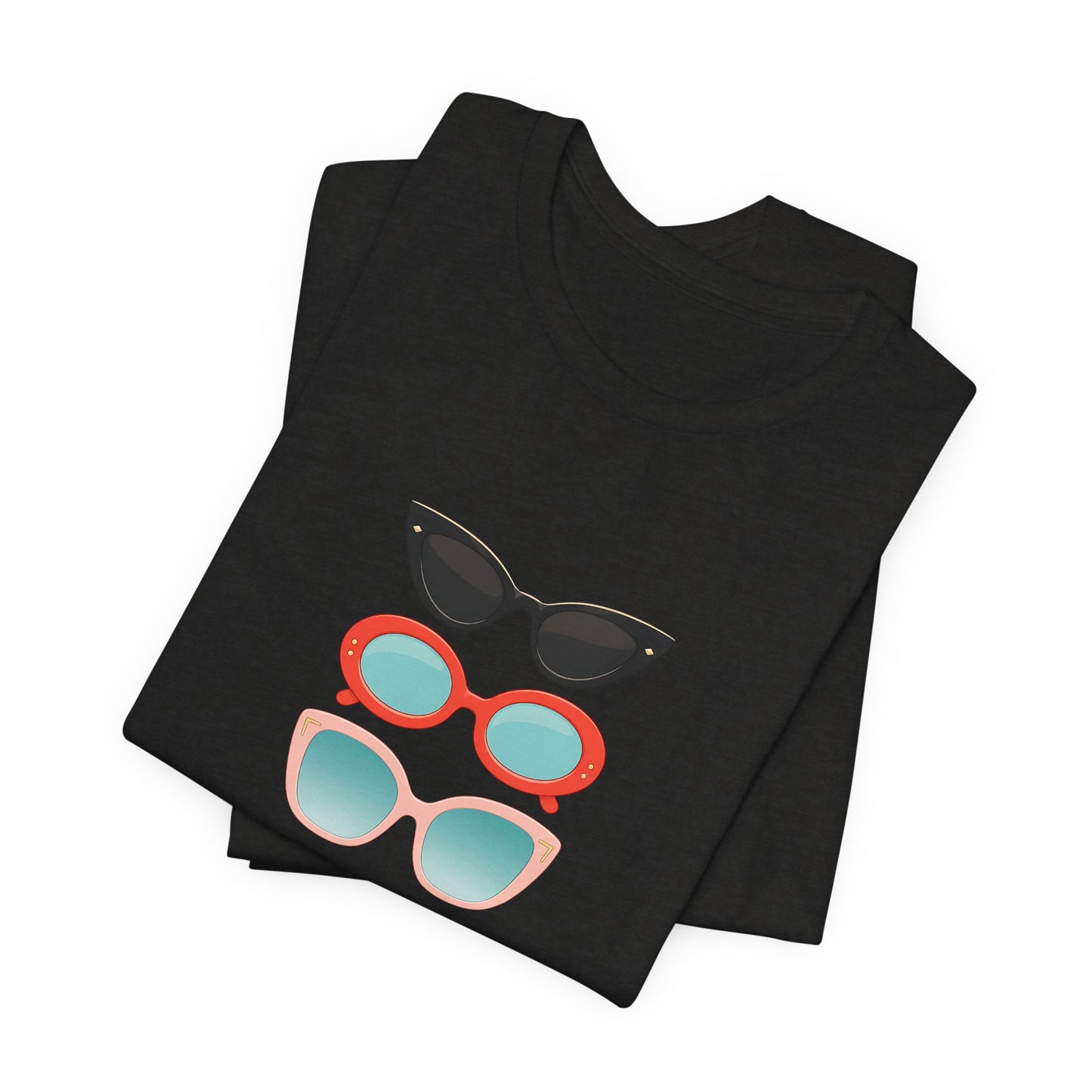Drei Sonnenbrillen T-Shirt | Retro Damen Brillen Grafik Tee