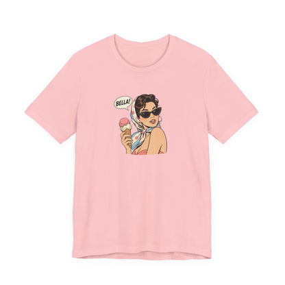 Bella Retro Pinup Girl Eis T-Shirt | Vintage Pop Art Sonnenbrille Tee