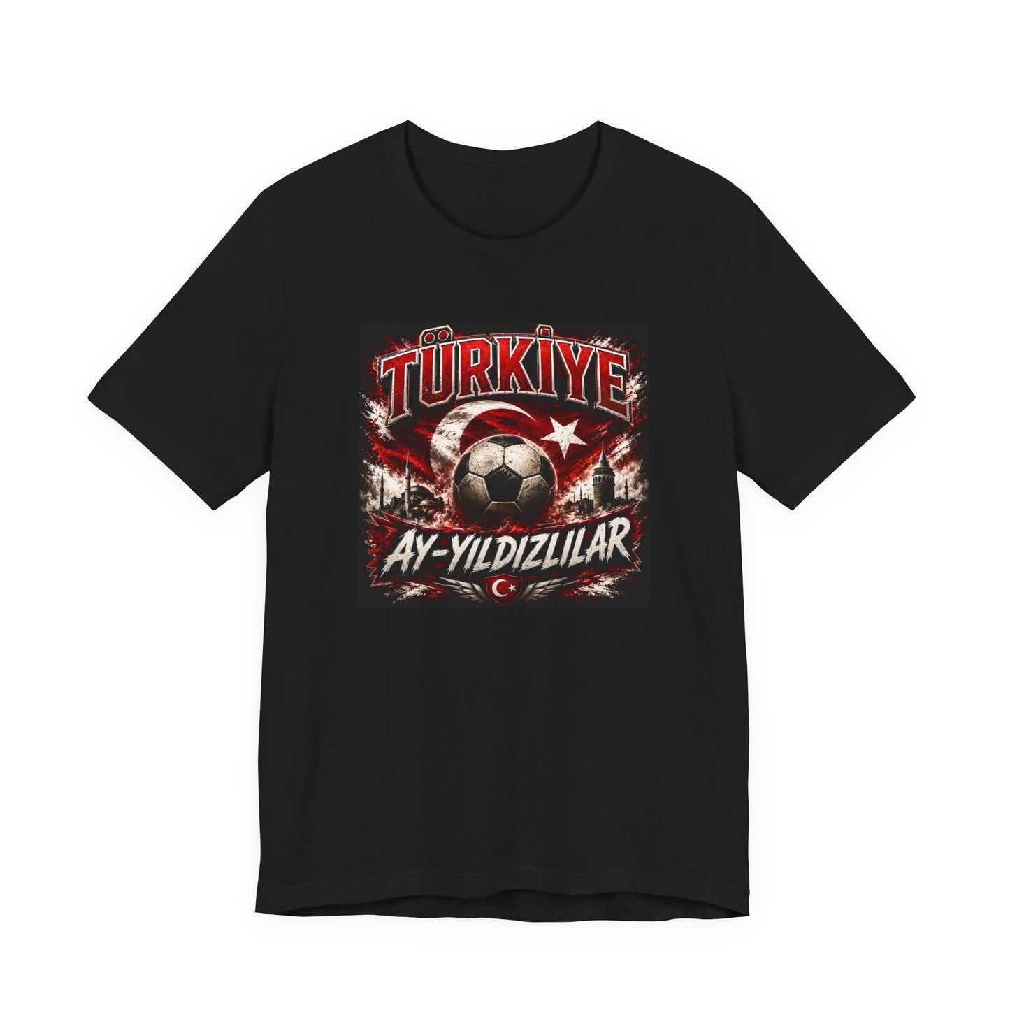 Türkiye Fußball T-Shirt | Türkische Flagge Halbmond Stern Tee