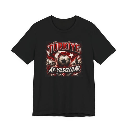Türkiye Fußball T-Shirt | Türkische Flagge Halbmond Stern Tee