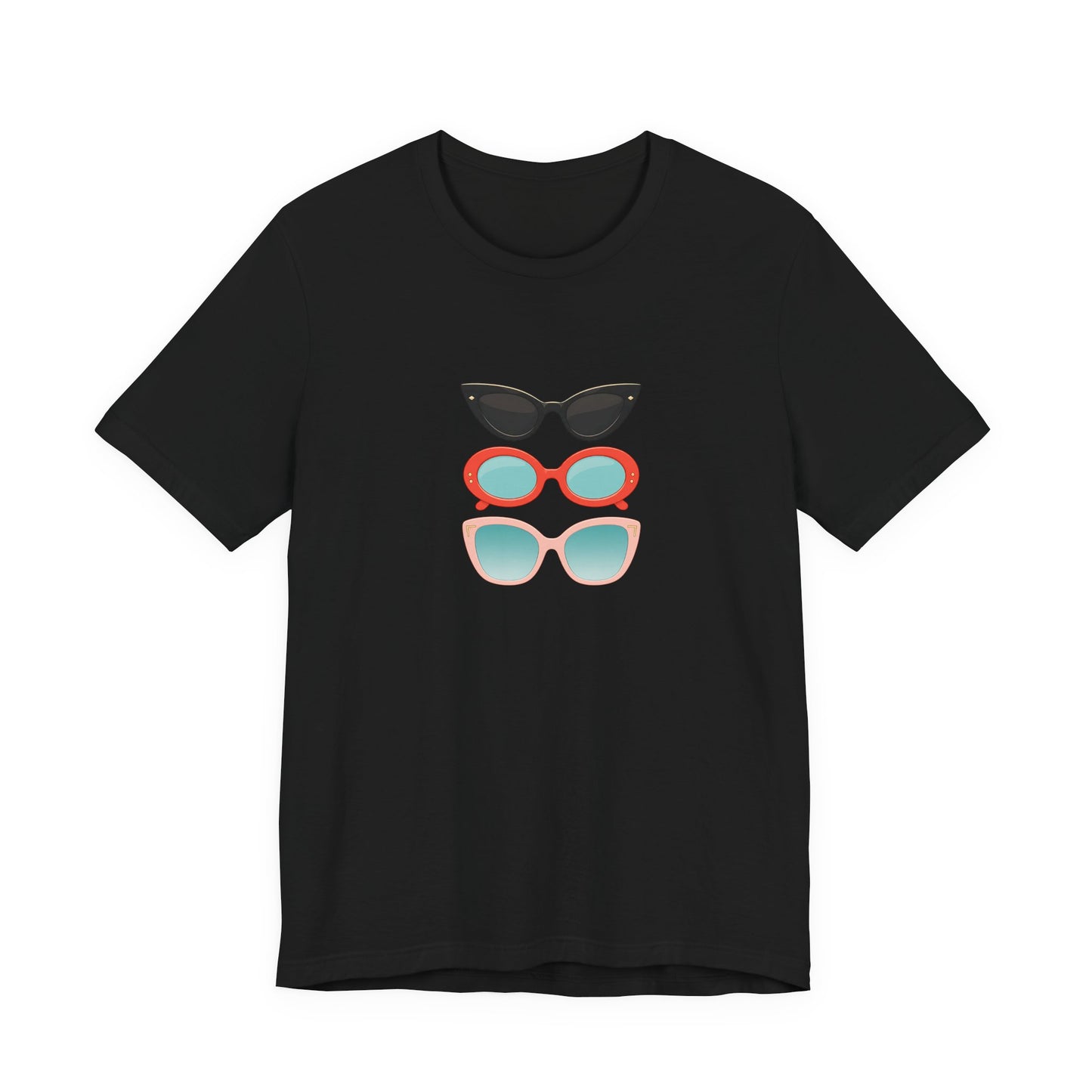 Drei Sonnenbrillen T-Shirt | Retro Damen Brillen Grafik Tee