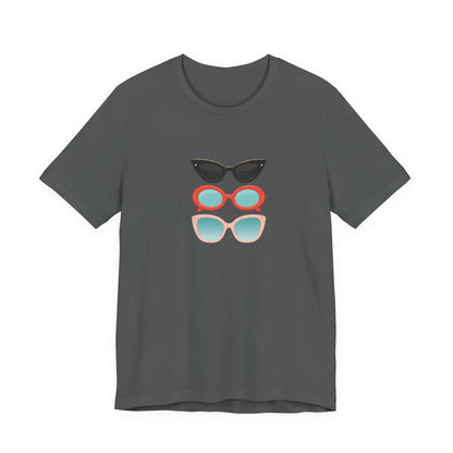 Drei Sonnenbrillen T-Shirt | Retro Damen Brillen Grafik Tee