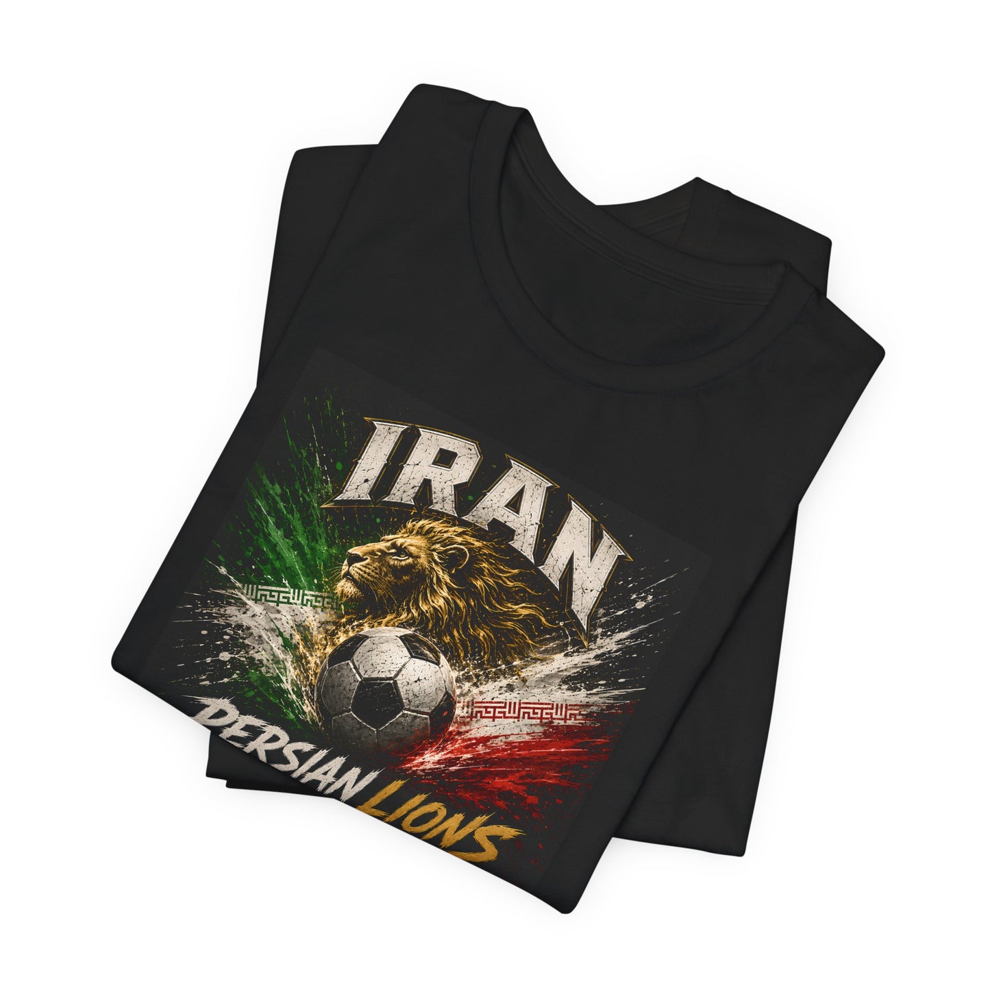 Iran Persische Löwen T-Shirt | Vintage Löwe Flagge Fußball Tee