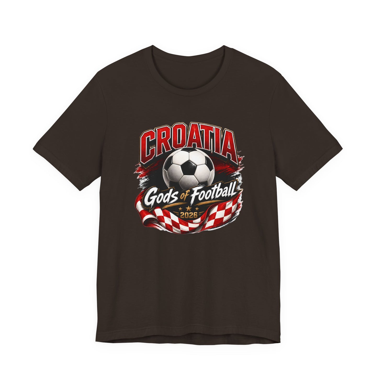 Kroatien Götter des Fußballs T-Shirt | Schachbrett Banner Tee