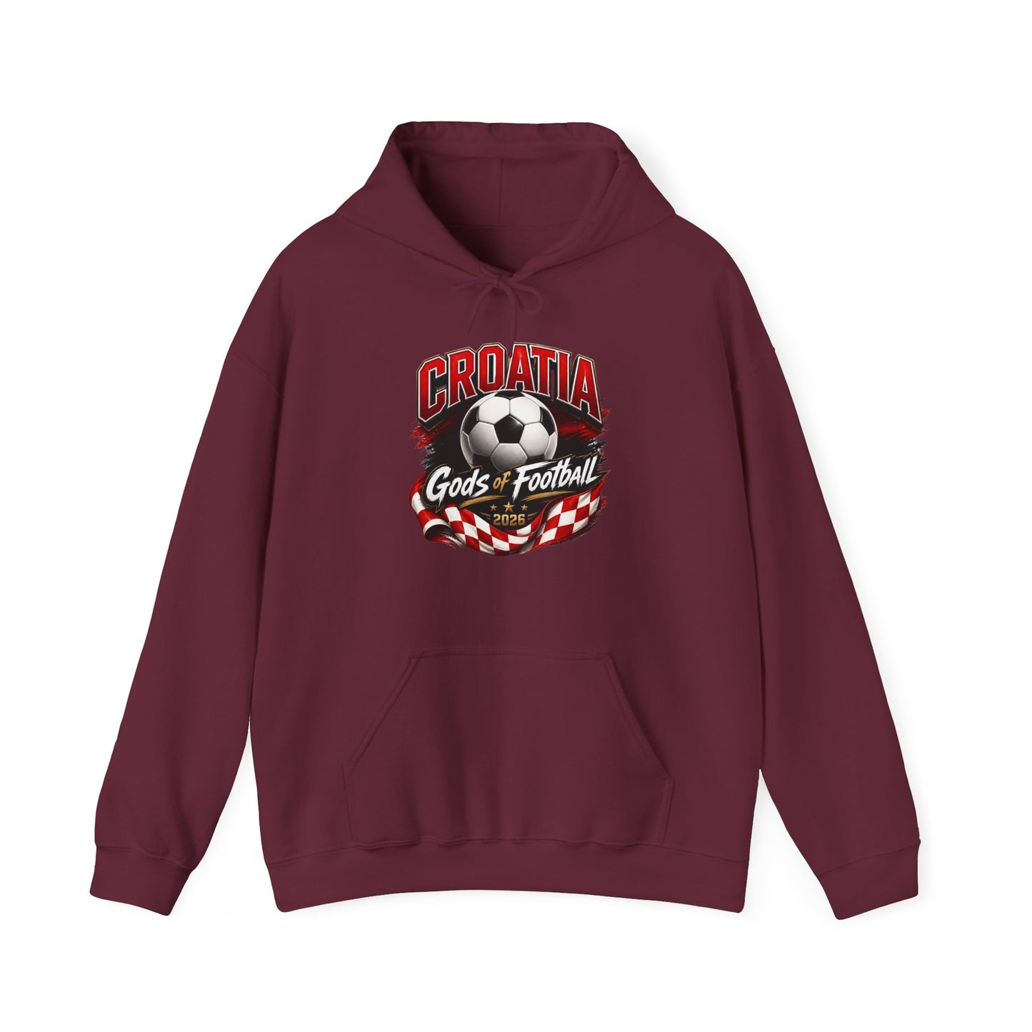 Kroatien Fußball Hoodie | Schachbrett Wappen Kapuzenpullover