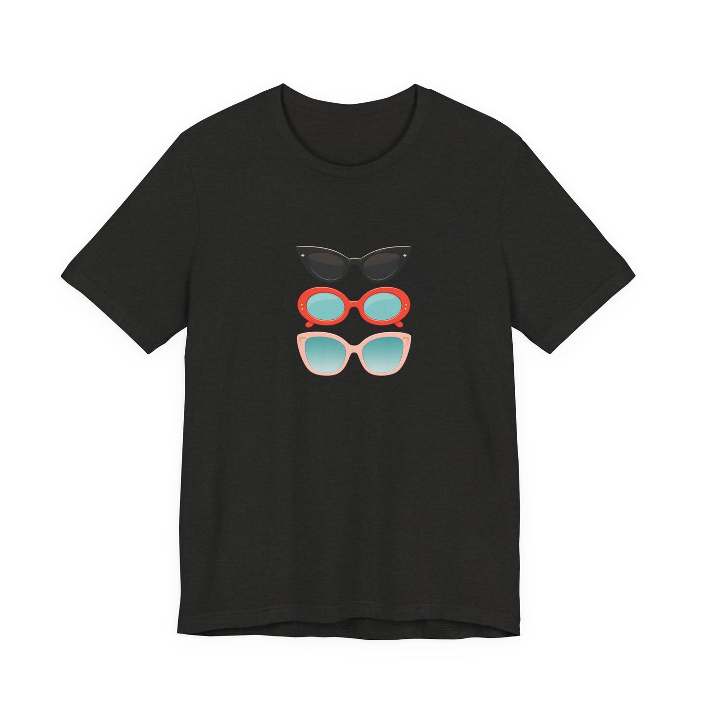 Drei Sonnenbrillen T-Shirt | Retro Damen Brillen Grafik Tee