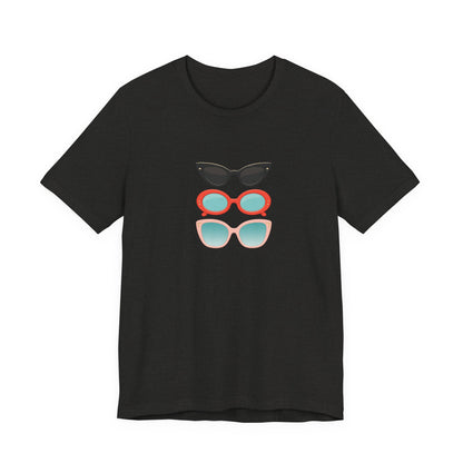 Drei Sonnenbrillen T-Shirt | Retro Damen Brillen Grafik Tee