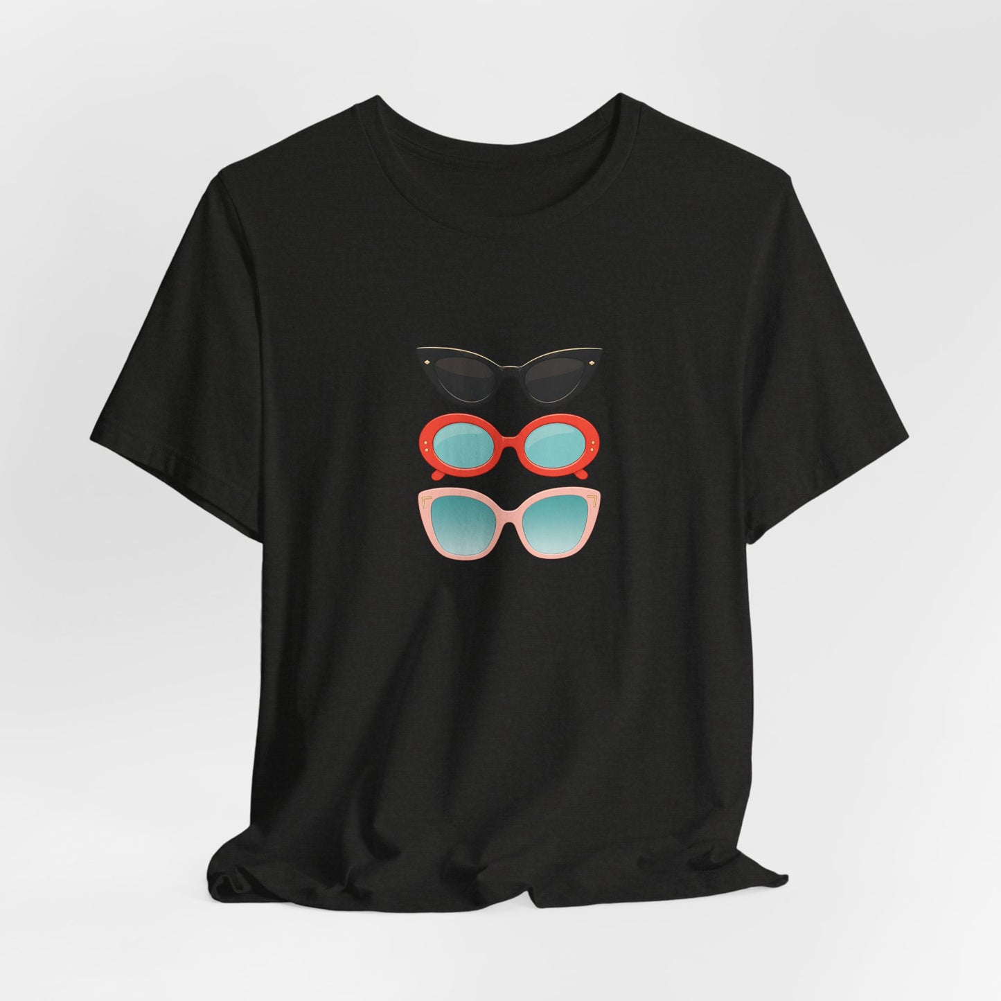 Drei Sonnenbrillen T-Shirt | Retro Damen Brillen Grafik Tee