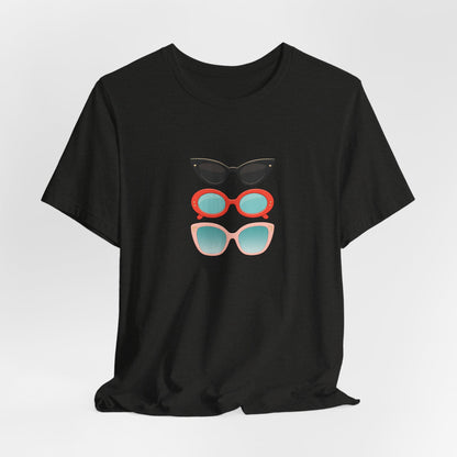 Drei Sonnenbrillen T-Shirt | Retro Damen Brillen Grafik Tee
